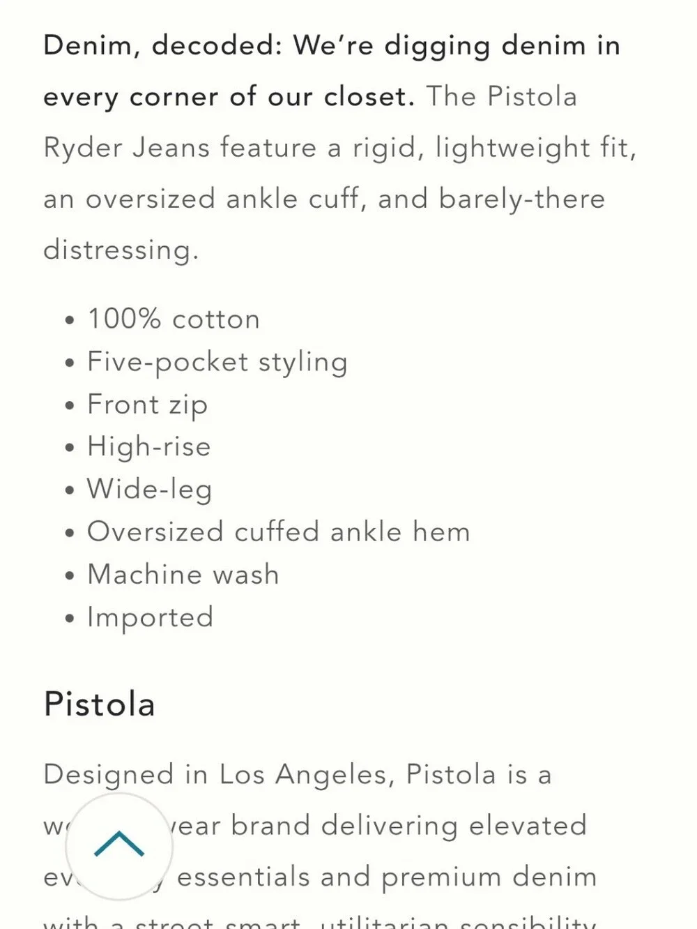 Pistola Ryder High Rise Cuffed Straight Jean In Fulton - Picture 11 of 16